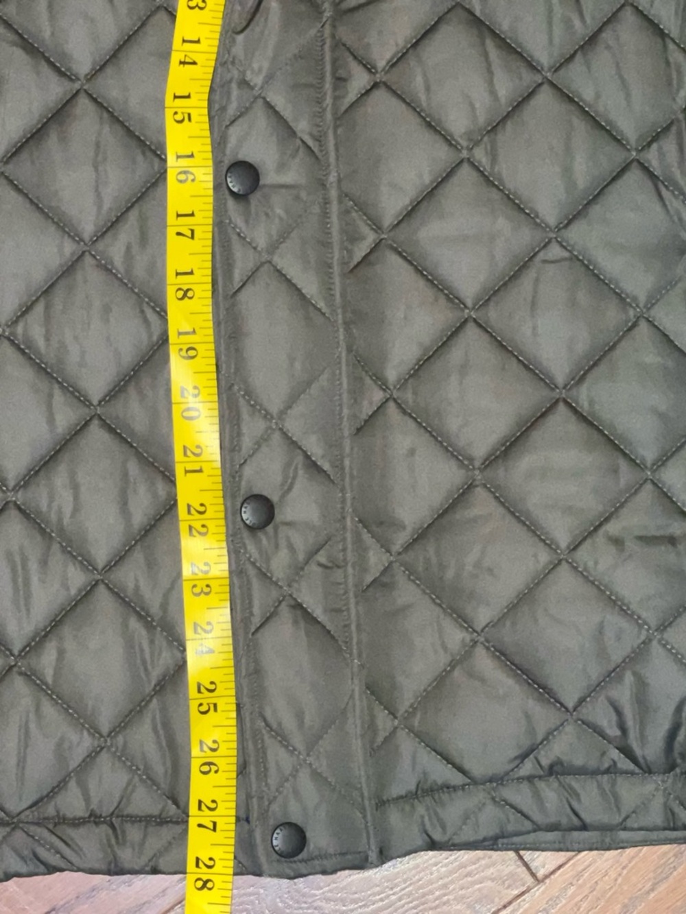 Cole Haan Quilted Green Vest with Stand Collar - Picture 8 of 14